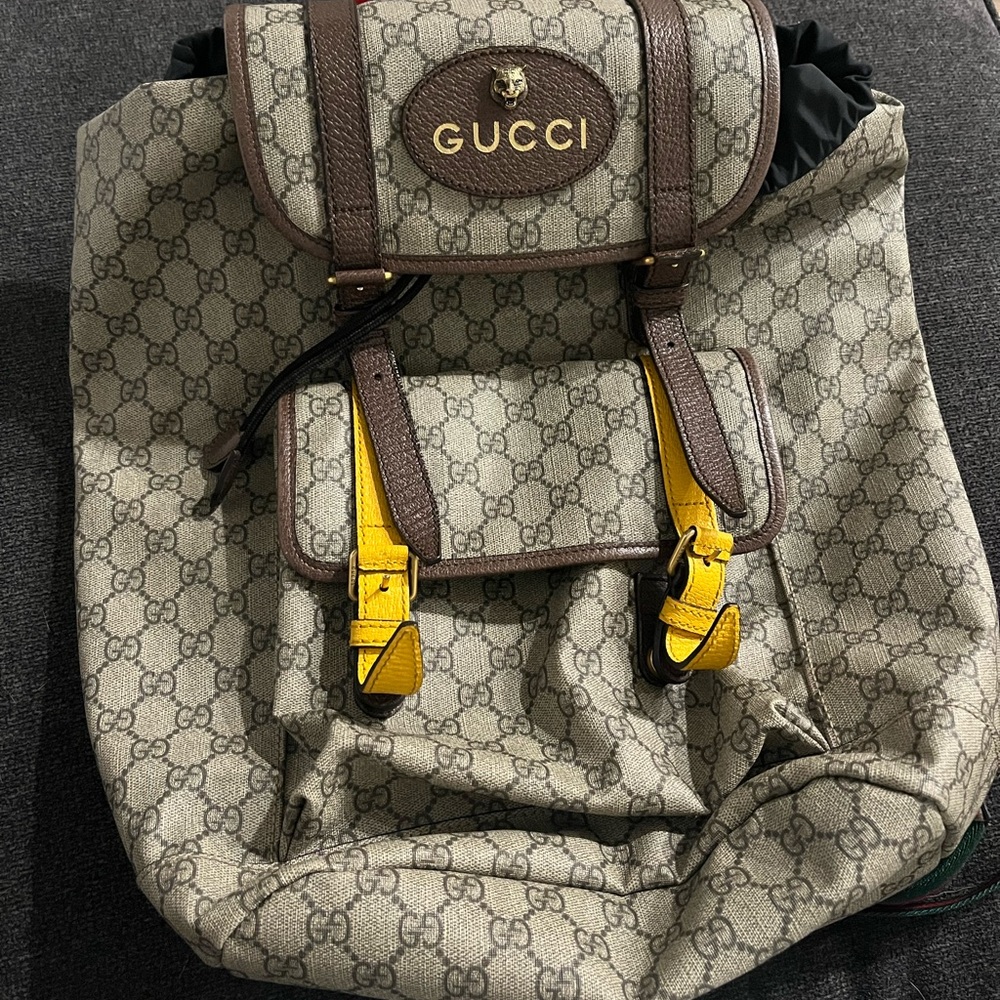 Gucci Backpack
Monogram GG Supreme Web Strap Dark Brown